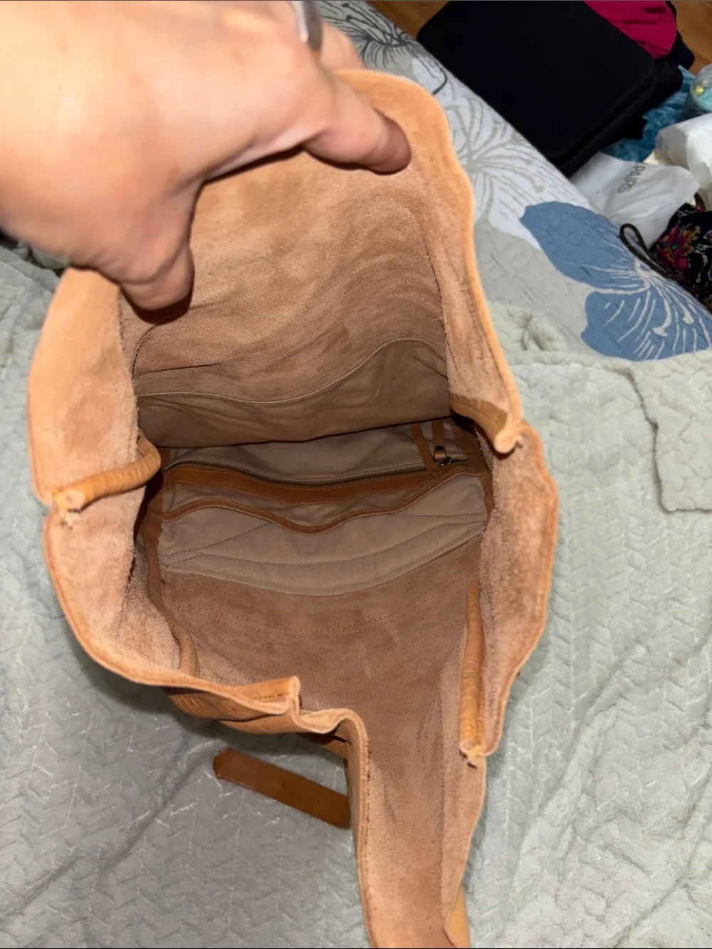 Canvas & Leather Two-Tone Tan Backpack